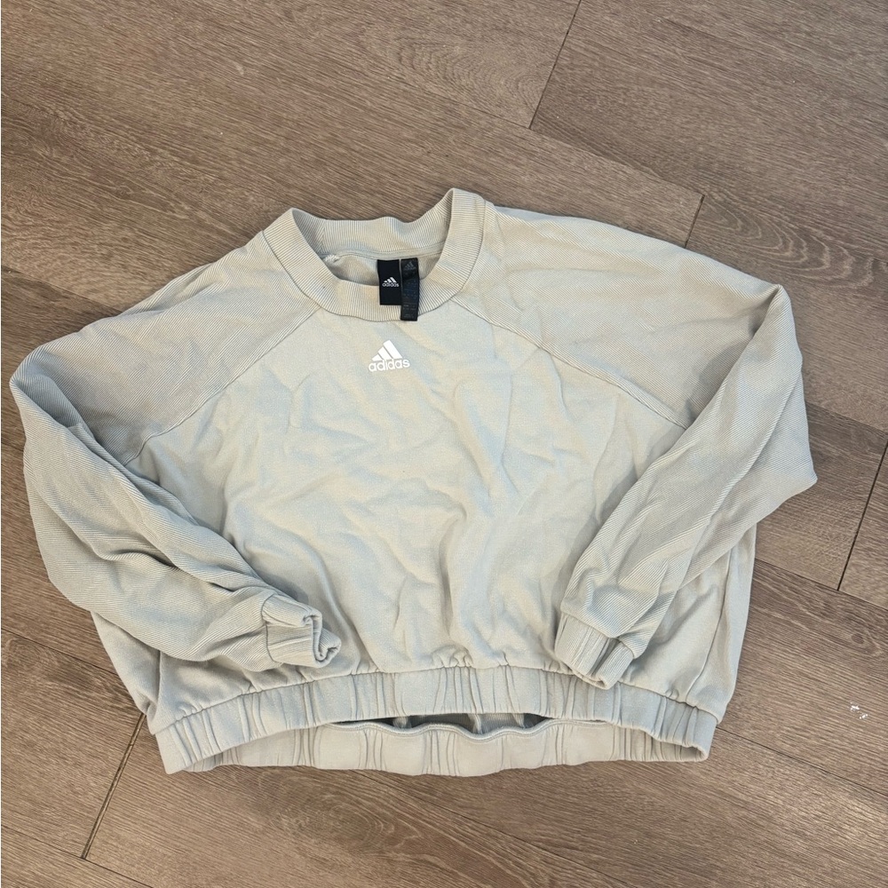 Adidas Men's Beige Crewneck Sweater